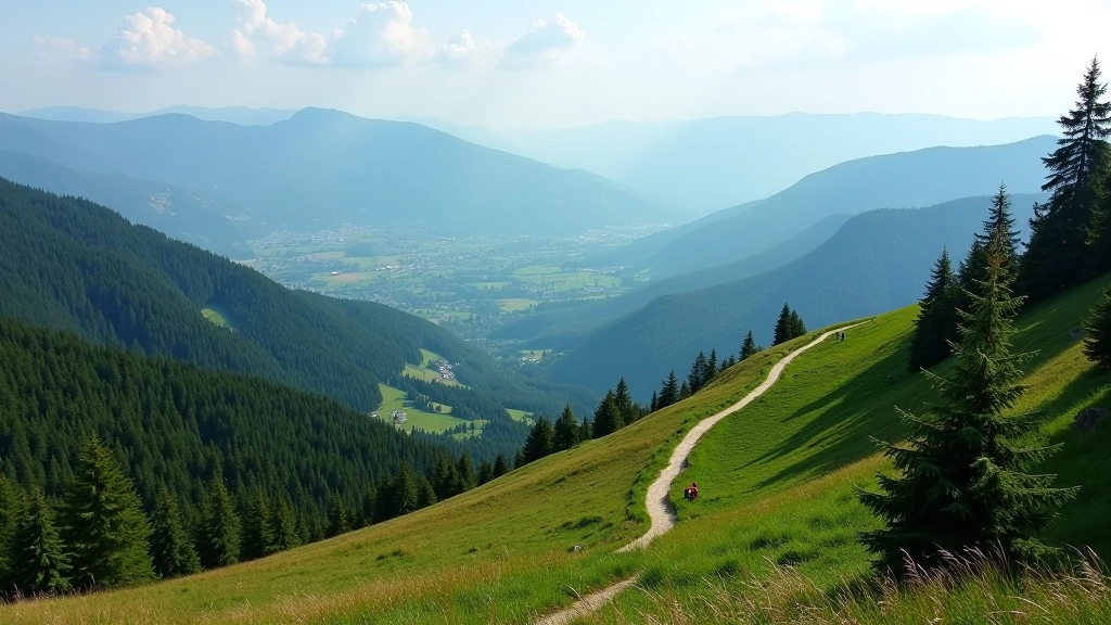 Pohled z vrcholu na údolí Jeseníků